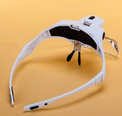 LED Magnifying Glass with Headband and 5 lens strengths