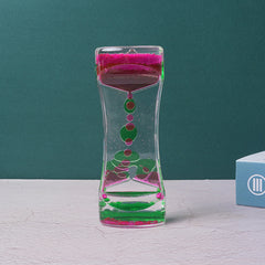 Retro Dual Color Liquid Acrylic Hourglass Timer Decor