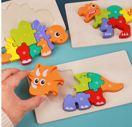 Wooden Montessori Educational 3D Puzzle Set