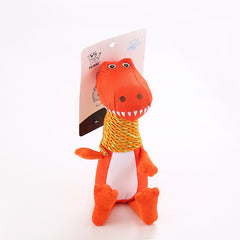 Plush Dinosaur Dog Toy with Sound