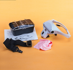 LED Magnifying Glass with Headband and 5 lens strengths