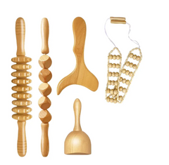 Wooden Anti-Cellulite Massage Roller Set (Multiple Options)