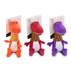 Plush Dinosaur Dog Toy with Sound