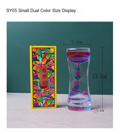 Retro Dual Color Liquid Acrylic Hourglass Timer Decor