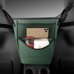 Leather Car Armrest Organizer for Purses and Phones