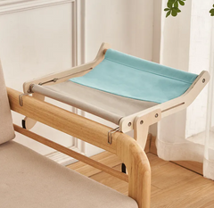 Balcony Window Glass Wooden Cat Bed
