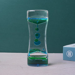 Retro Dual Color Liquid Acrylic Hourglass Timer Decor