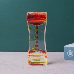 Retro Dual Color Liquid Acrylic Hourglass Timer Decor