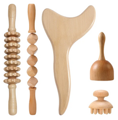 Wooden Anti-Cellulite Massage Roller Set (Multiple Options)