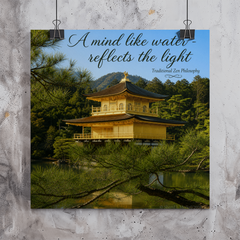 Zen Poster Featuring Kinkaku-ji, The Golden Pavilion