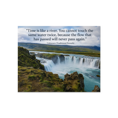 "Time Is Like a River" Inspirational Poster