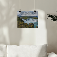"Time Is Like a River" Inspirational Poster
