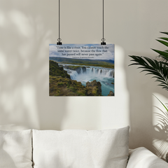 "Time Is Like a River" Inspirational Poster