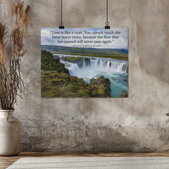 "Time Is Like a River" Inspirational Poster