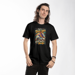Men's Black "Teen-Ager in Well-Worn Body" Tee/ Front Print