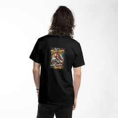 "Teen-Ager in a Well Worn Body" Men's Back Print T-shirt