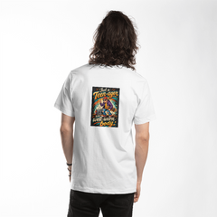 "Teen-Ager in a Well Worn Body" Men's Back Print T-shirt