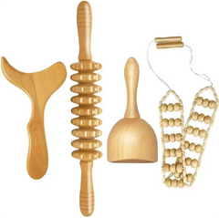 Wooden Anti-Cellulite Massage Roller Set (Multiple Options)