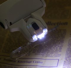 LED Magnifying Glass with Headband and 5 lens strengths
