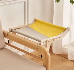 Balcony Window Glass Wooden Cat Bed