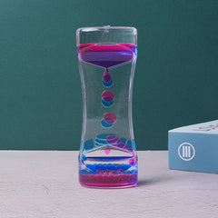 Retro Dual Color Liquid Acrylic Hourglass Timer Decor