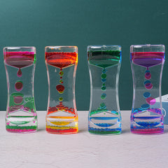 Retro Dual Color Liquid Acrylic Hourglass Timer Decor